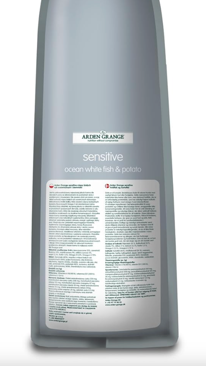 Arden Grange Elizabeth Sensitive White Fish and Potato,Dry, for Adult Dogs, 12 kg | Buy Online India | Premium Quality
